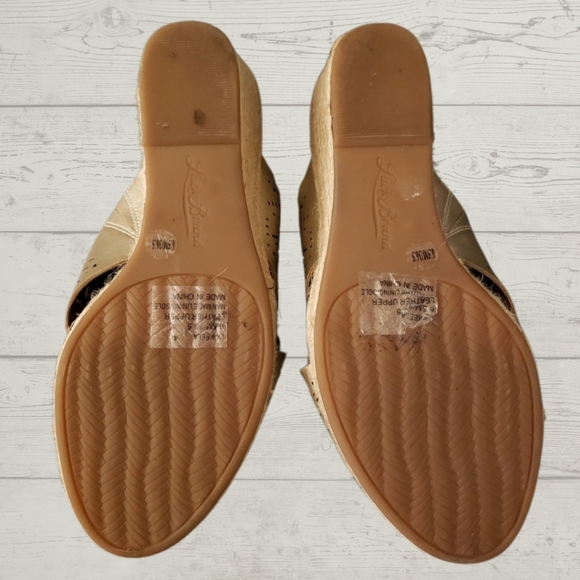 Lucky Brand Keela Wedge Sandal Gold - Picture 5 of 7